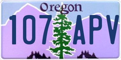 OR license plate 107APV