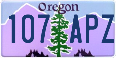 OR license plate 107APZ
