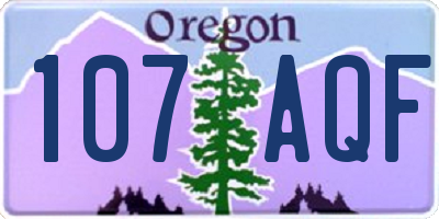 OR license plate 107AQF