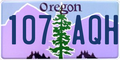 OR license plate 107AQH