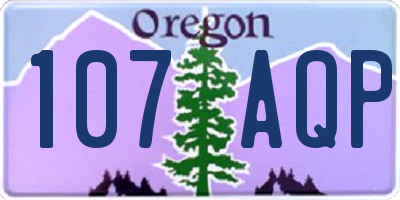 OR license plate 107AQP