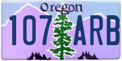 OR license plate 107ARB