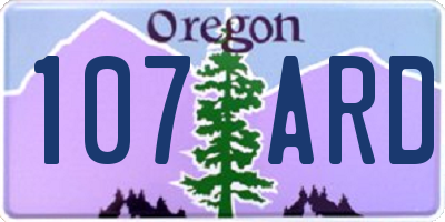 OR license plate 107ARD