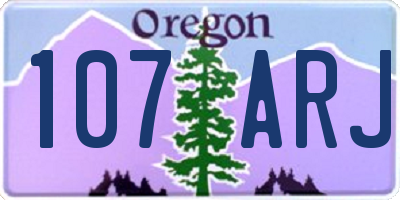 OR license plate 107ARJ