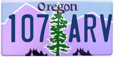 OR license plate 107ARV