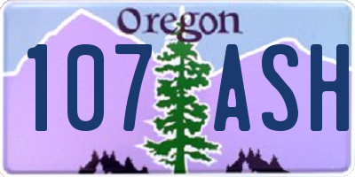 OR license plate 107ASH