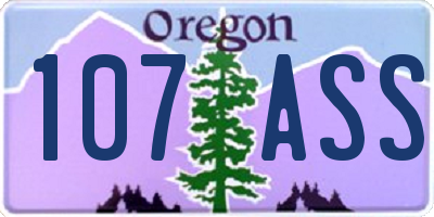 OR license plate 107ASS