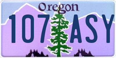 OR license plate 107ASY