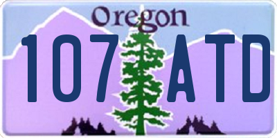 OR license plate 107ATD