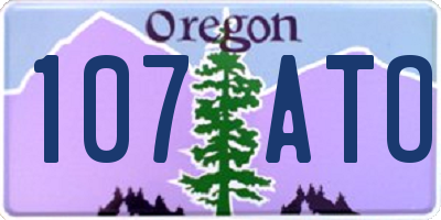 OR license plate 107ATO