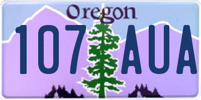 OR license plate 107AUA