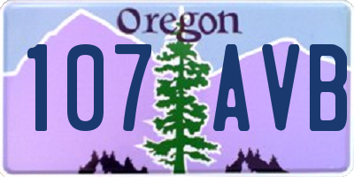 OR license plate 107AVB