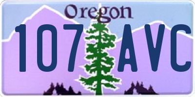 OR license plate 107AVC
