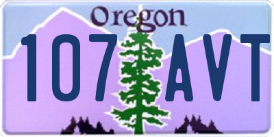 OR license plate 107AVT