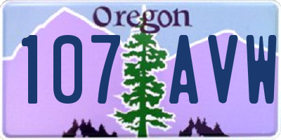 OR license plate 107AVW