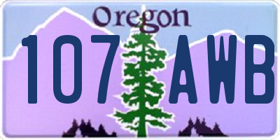 OR license plate 107AWB