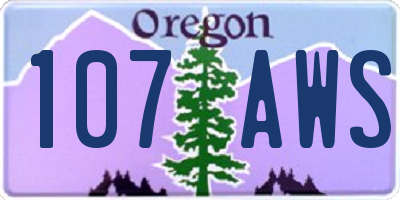 OR license plate 107AWS
