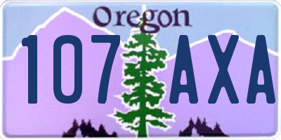 OR license plate 107AXA