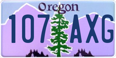 OR license plate 107AXG