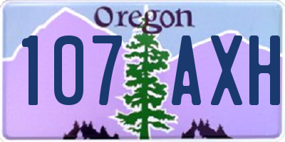 OR license plate 107AXH