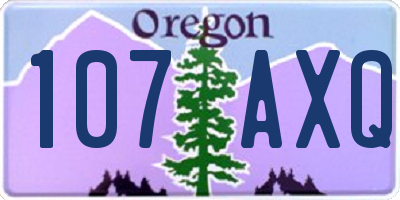 OR license plate 107AXQ