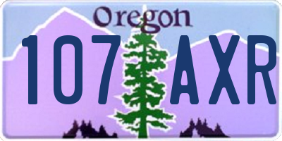 OR license plate 107AXR