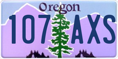 OR license plate 107AXS