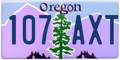 OR license plate 107AXT