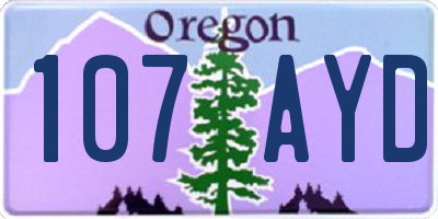 OR license plate 107AYD