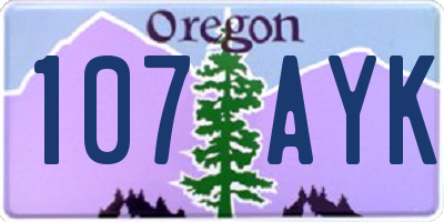 OR license plate 107AYK