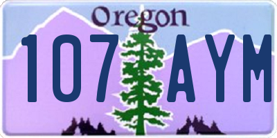 OR license plate 107AYM