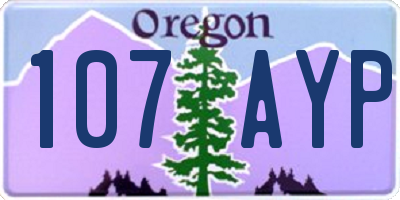 OR license plate 107AYP