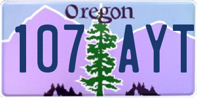 OR license plate 107AYT