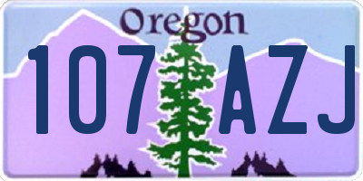 OR license plate 107AZJ