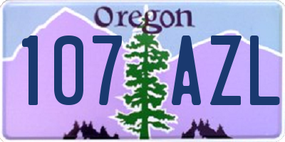 OR license plate 107AZL