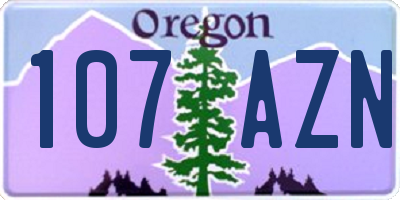 OR license plate 107AZN