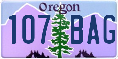 OR license plate 107BAG
