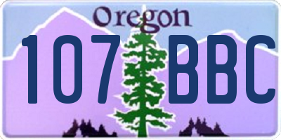OR license plate 107BBC