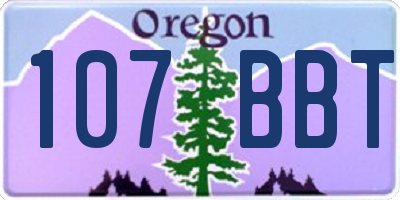 OR license plate 107BBT