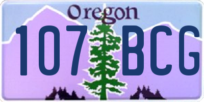 OR license plate 107BCG