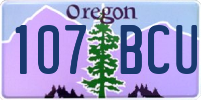 OR license plate 107BCU