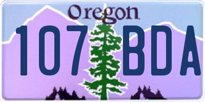 OR license plate 107BDA