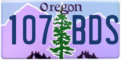 OR license plate 107BDS