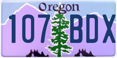 OR license plate 107BDX