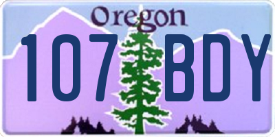OR license plate 107BDY