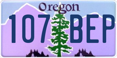 OR license plate 107BEP
