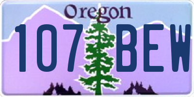 OR license plate 107BEW