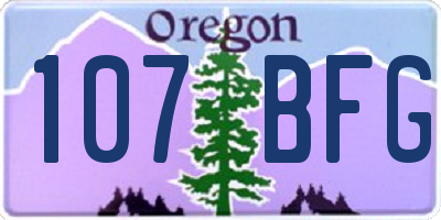 OR license plate 107BFG