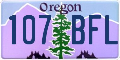OR license plate 107BFL