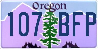 OR license plate 107BFP